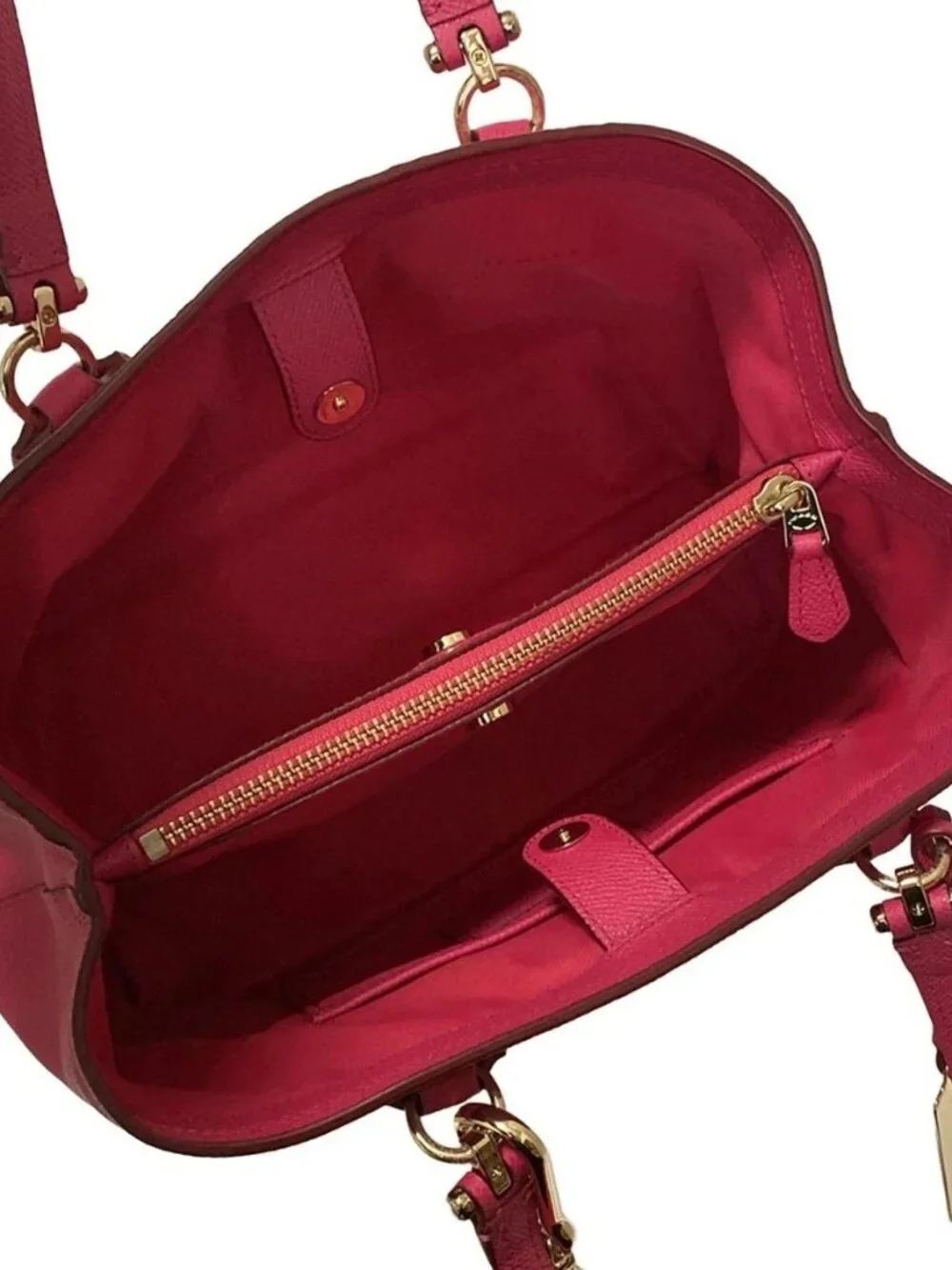 COACH Small Kit Carryall 34563 Pink Leather Tote Bag